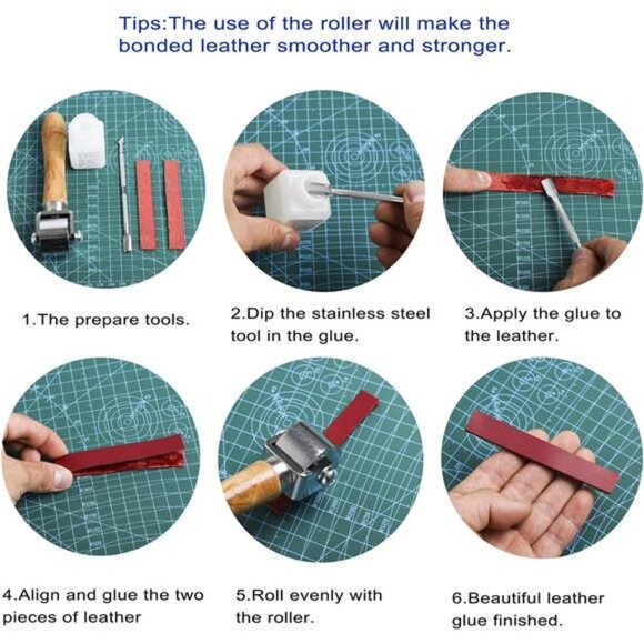 Leather Craft Tools Kit, Leather Working Tools Leather Craft Stamping Tool - Picture 4 of 7